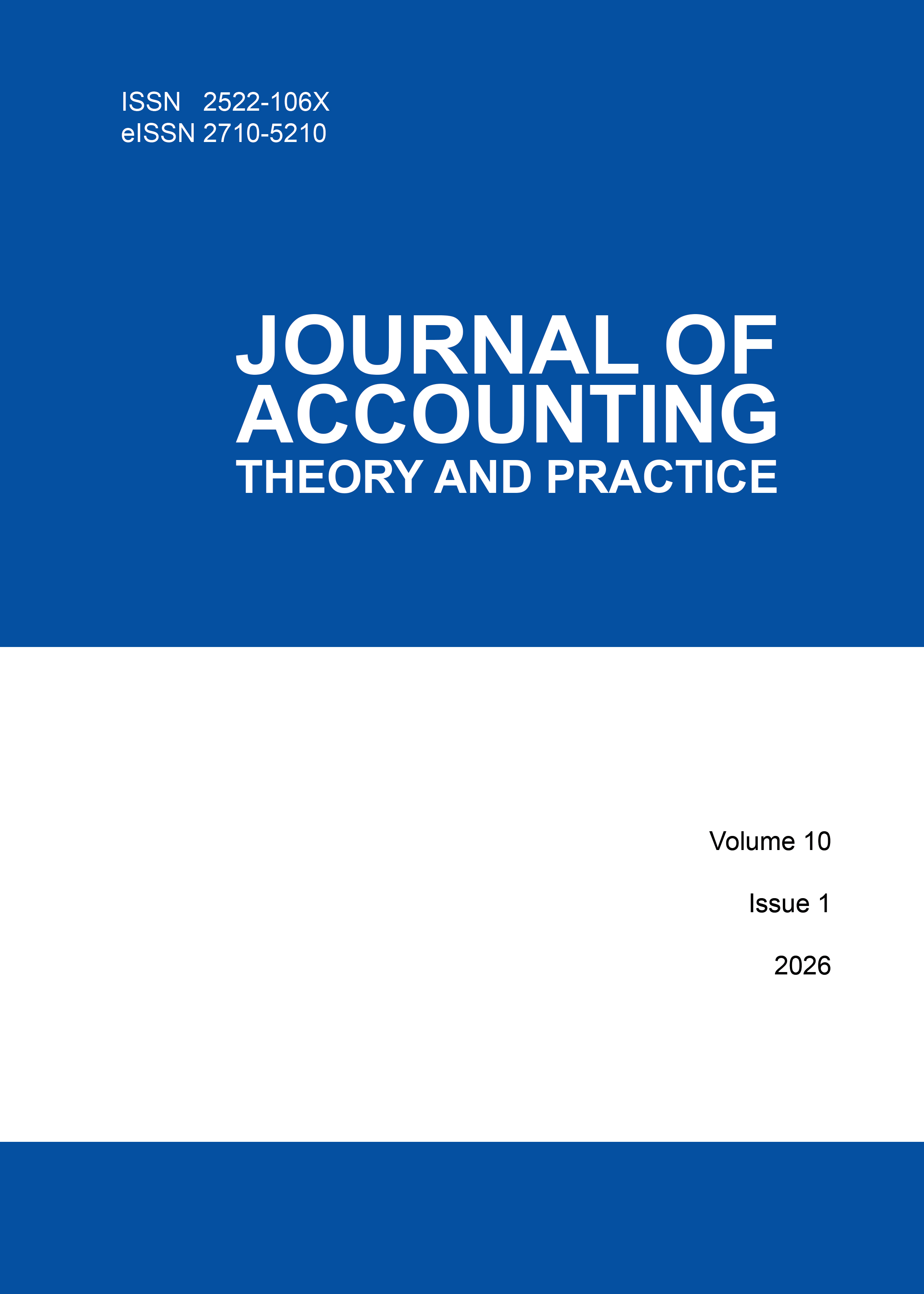 					View Vol. 10 No. 1 (2026): Journal of Accounting Theory and Practice
				